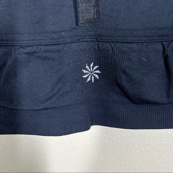 Athleta Black Womens Fitted Seamless Racer Back Sports Bra Size Medium - Picture 4 of 8